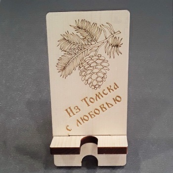 Подставка для телефона Томск, кедр