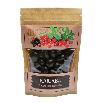 Драже Клюква Томск вяленая в шоколаде ассорти 100гр крафт упаковка (ТТ)