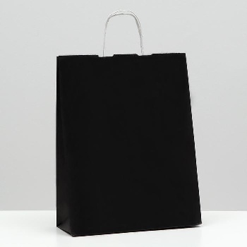 Пакет крафтовый, черный 32 х 12 х 41 см