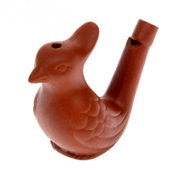 Свистулька "Птичка с хохолком" керамика