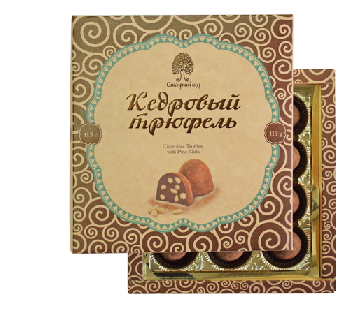 Конфеты кедровый трюфель 115гр. коробка