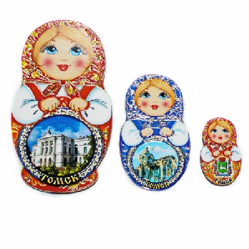 Магнит стиль Томск матрешка, набор 453