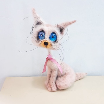 Кот Сиамский вязаный (Ольховская)