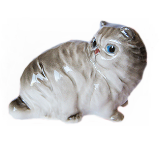Фигурка персидский кот стоящий, фарфор (С)
