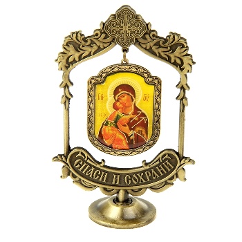 Икона металл на подвесе Владимирская Божья Матерь