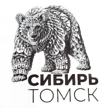 Футболка Томск "Медведь идет" детская белая 