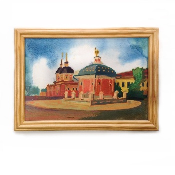 Картина акварель Часовня и Богоявленский собор