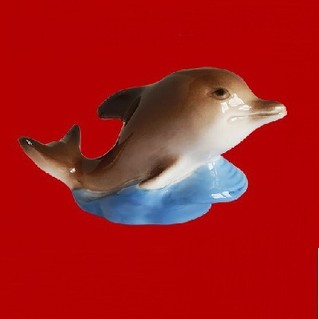 Фигурка Дельфин малый фарфор (С)
