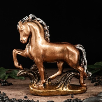 Конь бегущий бронза 23 см