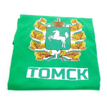 Футболка Томск / герб (зеленая)
