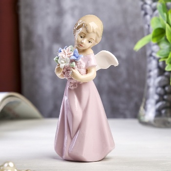 Сувенир "Девочка ангел с розами" 13,5х6,5х4,5 см