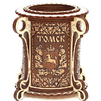 Карандашница Томск, круглая с берестой 