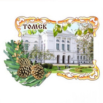 Магнит Томск ТГУ цветной с шишками, 574