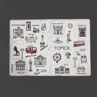 Обложка на паспорт Томск  Эко кожа (В)
