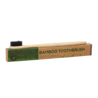 Зубная щетка бамбуковая средняя в коробке