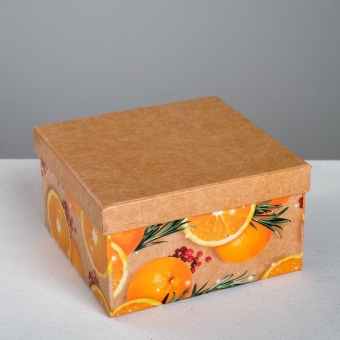 Коробка мандарин № 3  14*14