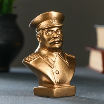 Бюст Сталин малый бронза 10см
