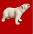 Фигурка Медведь фарфор белый стоит (С)